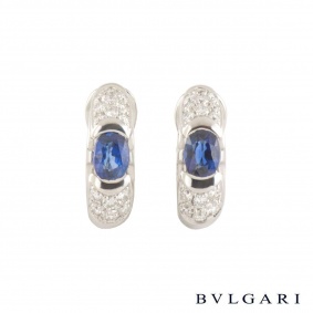 Bvlgari Diamond and Sapphire Earrings